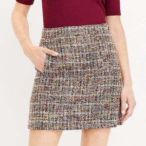 Loft Tweed Pocket Skirt